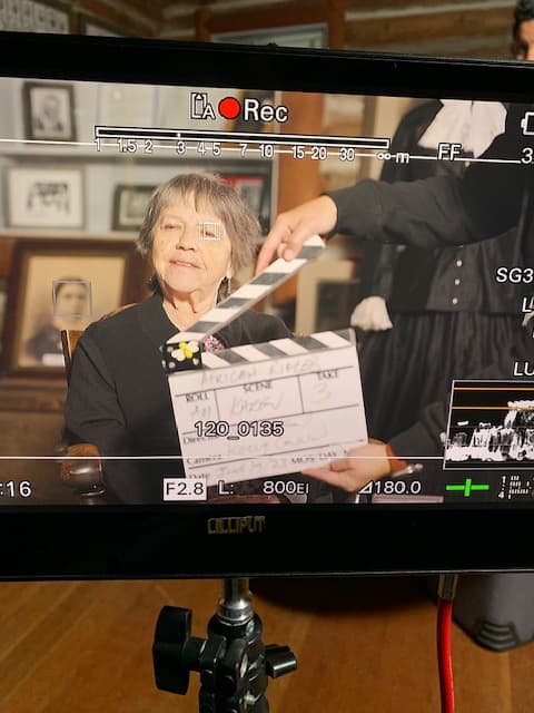 Karen Alexander Hoshal being interviewed in the documentary.
Photo courtesy of African Rifles.